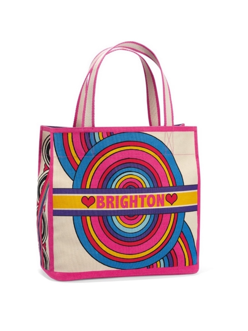 New Brighton Tom Clancy Rainbow Bright canvas Tote vibrant retro rainbow